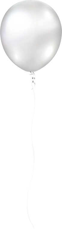 3D Silver Balloon Illustration