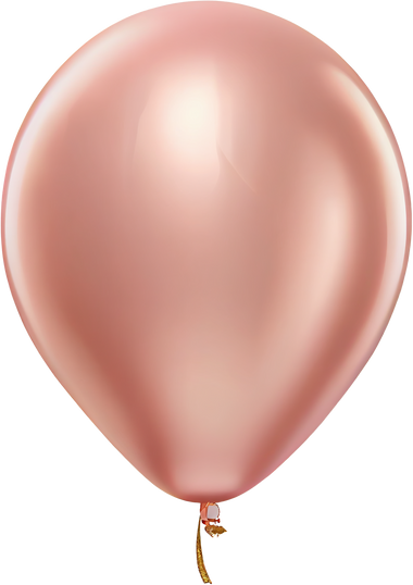 Pink Gold 3d Render Balloon